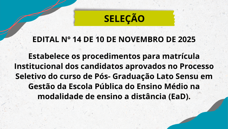 EDITAL Nº 14 DE 10 DE NOVEMBRO DE 2025 - GEPEM