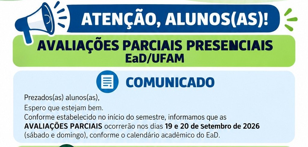 Avaliações Parciais Presenciais EAD/UFAM